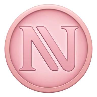 Netflix aesthetic isolated "N" logo in pastel pink sticker
