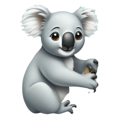 Koala and eucalyptus tree sticker