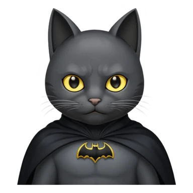 Cat as batman sticker
