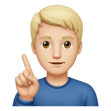 A guy holding a middle finger  sticker