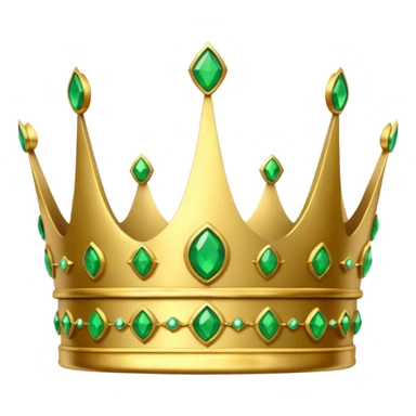 Crown with green stones sticker