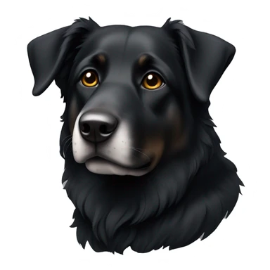Black duch shepherd with white spot on chest sticker