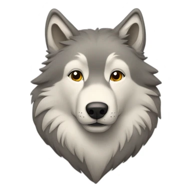 Loup qui fait un coeur sticker