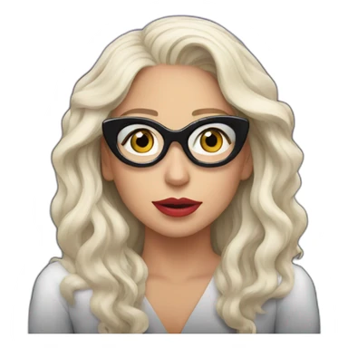 lady gaga watching movie sticker