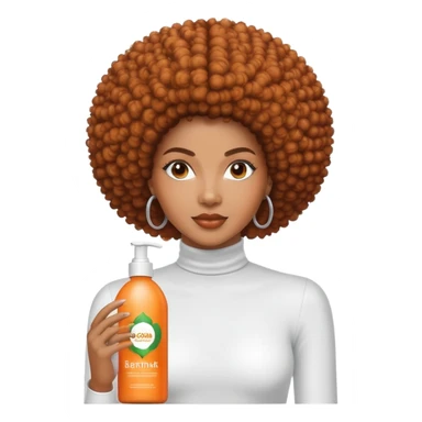 Bottle of leave-in Conditioner, with a black woman with afro as the label, name is brandCantu sticker