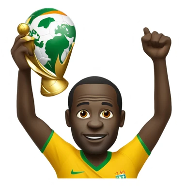 Alassane ouattara with the world cup sticker