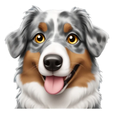 Australian Shepherd with heart eyes sticker