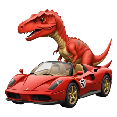 Ferrari ile gezen star wars dinozor u sticker