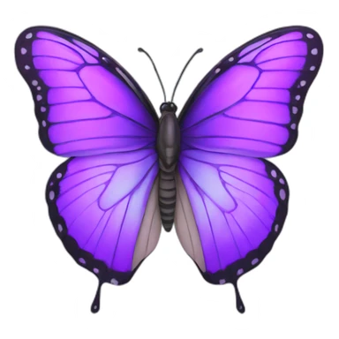 purple monarch shiny butterfly sticker