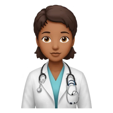 black female doctor sticker