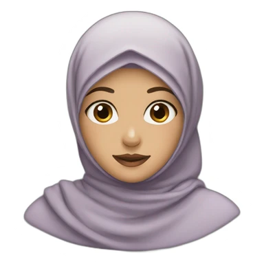 Pretty girl with hijab and big brown eyes sticker