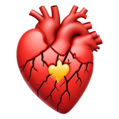 Heart broken in the middle  sticker