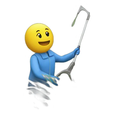 Haken in blauen Feld sticker