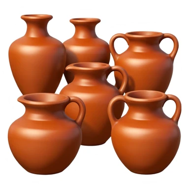 polished clay pottery sticker