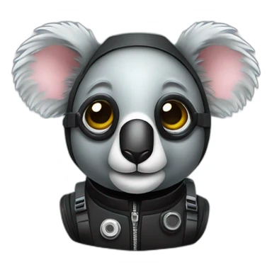 koala in black diving suit sticker