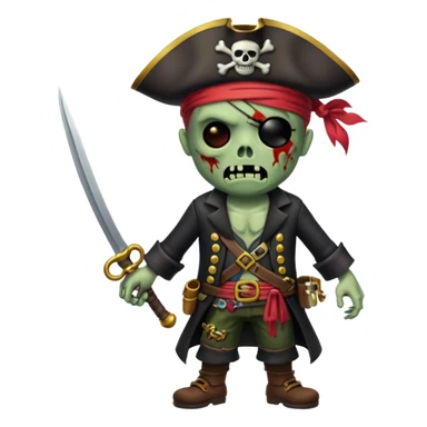 Pirate Zombie full body sticker