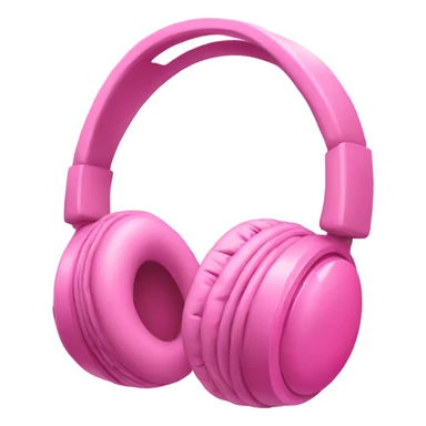 Cute pink headphones sticker