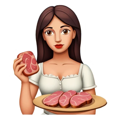 picasso art woman with SPAM MEAT Landscape  sticker