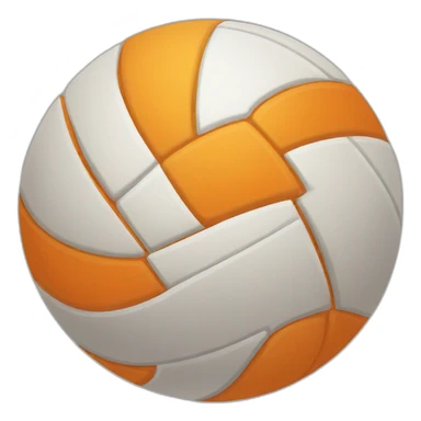 orange volley ball sticker