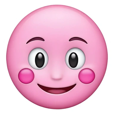 emoji pink face sticker