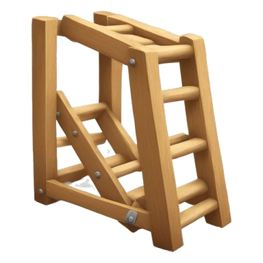 wooden lader with 10 rungs sticker