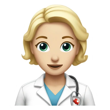 blonde nurse laying down on the floor sticker