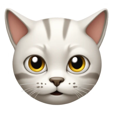 Cat mad face sticker