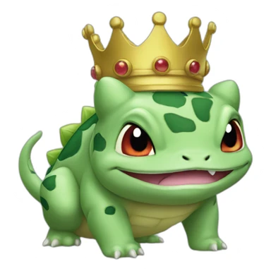 king bulbasaur sticker