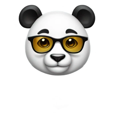 Panda wearing glasses looking cool sticker