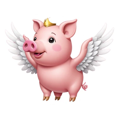 Pig flying  sticker