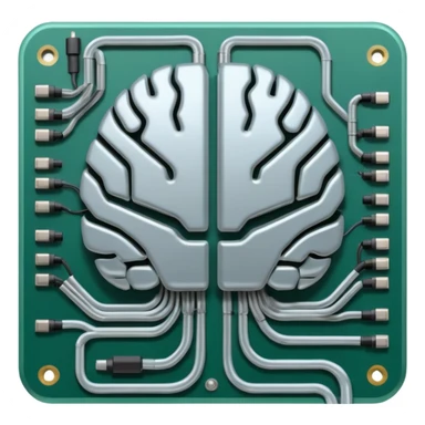 circuit board brain sticker
