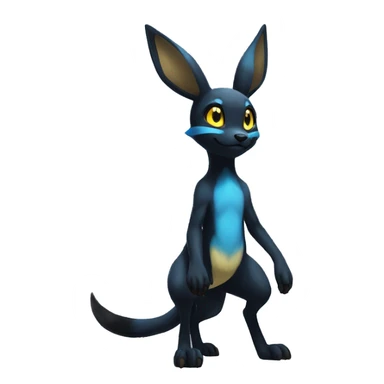 Umbreon-Lucario on four legs full body sticker