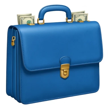 BLUE briefcase AND MONEY sticker
