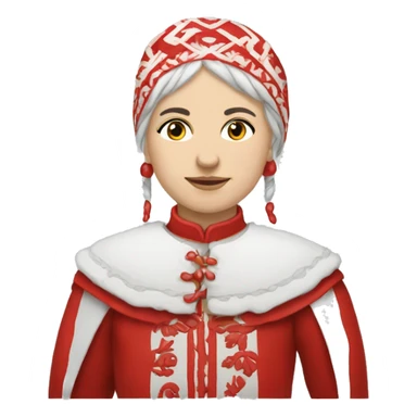 vyshyvanka, white with red embodiary sticker