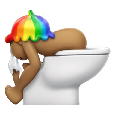 vomiting the rainbow sticker
