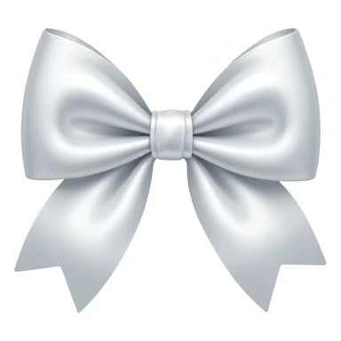 white satin bow sticker