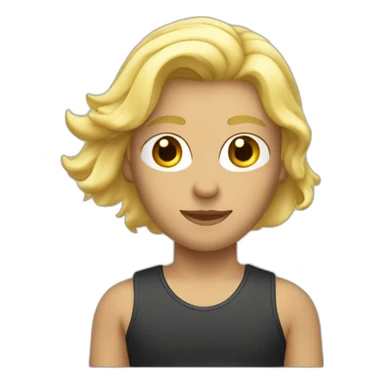 surfeur blond portant un bandeau blanc sticker