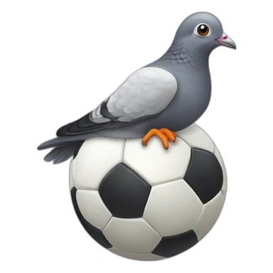 Pigeon soccer ball sticker