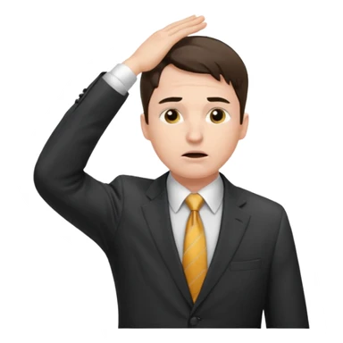 Mach mir einen Trader an der wallstreet der sich fragend an den kopf greift sticker