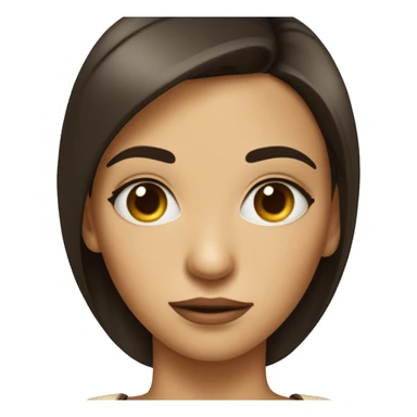 Brunette girl giving side eye sticker