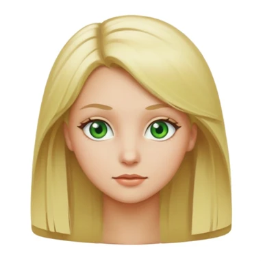 Girl blonde Green eyes sticker