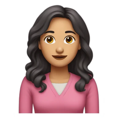 Fisioterapeuta morena cabello liso sticker