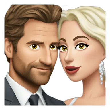 Lady Gaga et Bradley Cooper sticker