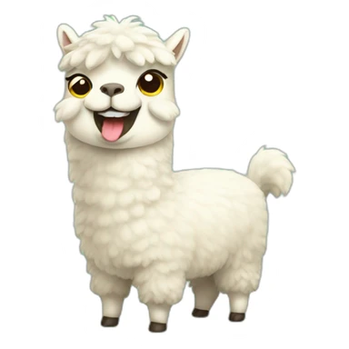 happy alpaca with a lot of money sticker