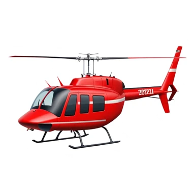 Bell 206 - Bell Helicopter (Model Year: 2021) (Iconic colour: Red) sticker