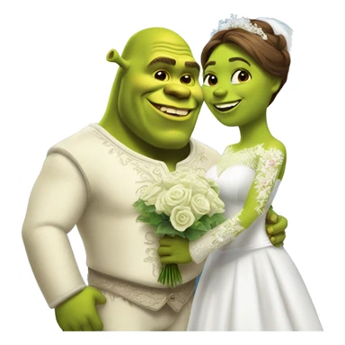 Shrek getting married sticker