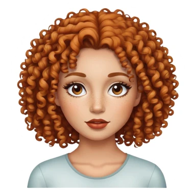 curly hair, freckles, pretty bratz baddie sticker