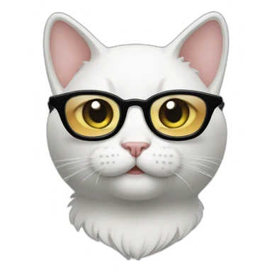 Cat with glesses sticker