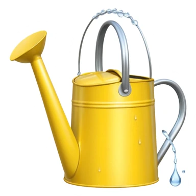 Yellow garden watering can sticker