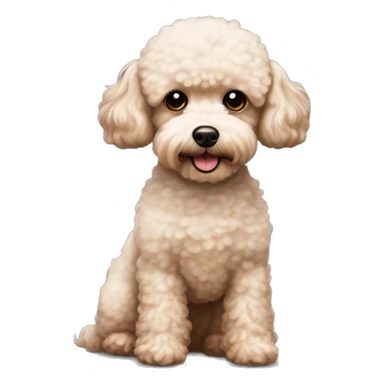 A toy poodle + bichon fraise mix breed dog sticker